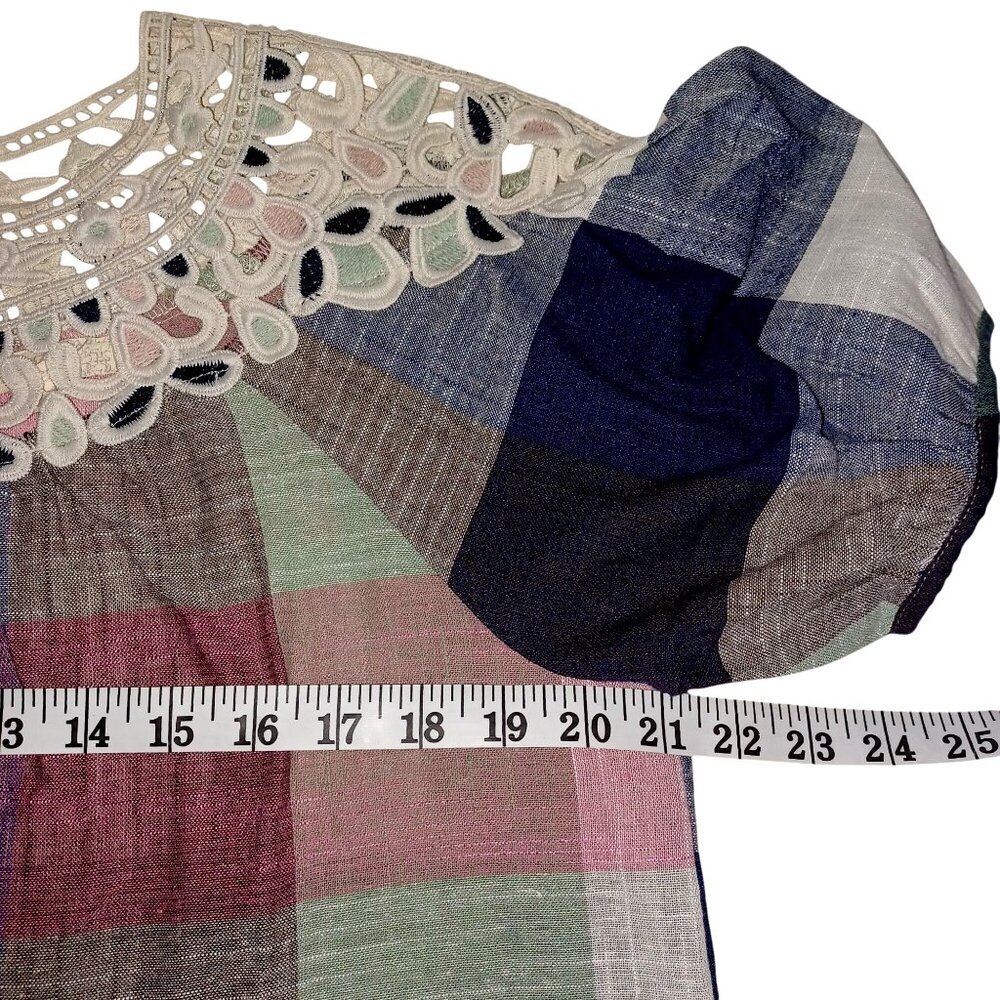 Mystree Patchwork Plaid Boho Cottagecore Crochet … - image 10